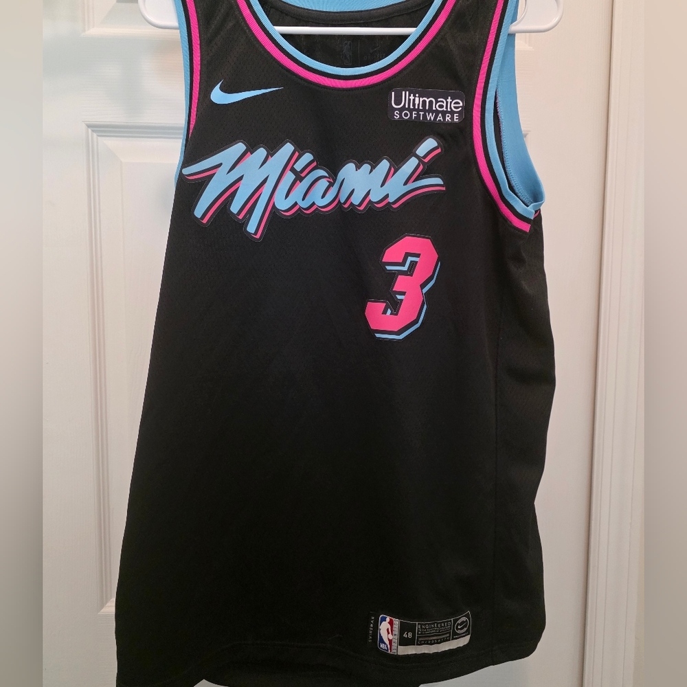 Nike Black and Pink Miami Jersey